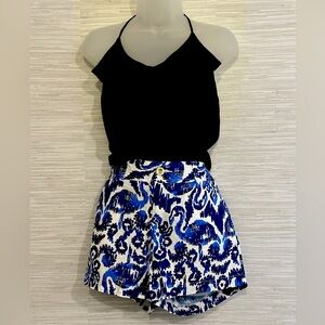 Lily Pulitzer Callahan Shorts Size 8 Blue Summer Resort Paisley White